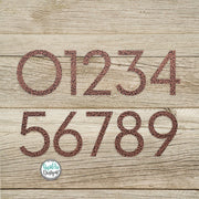 Metal Modern Deco House Numbers - Modern 5", 8" or 12" Individual House Numbers -Retro Home Address Numbers - Modern Deco Numbers Style MC-1