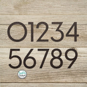 Metal Modern Deco House Numbers - Modern 5", 8" or 12" Individual House Numbers -Retro Home Address Numbers - Modern Deco Numbers Style MC-1