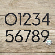 Metal Modern Deco House Numbers - Modern 5", 8" or 12" Individual House Numbers -Retro Home Address Numbers - Modern Deco Numbers Style MC-1