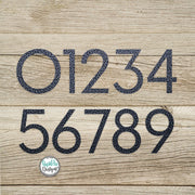 Metal Modern Deco House Numbers - Modern 5", 8" or 12" Individual House Numbers -Retro Home Address Numbers - Modern Deco Numbers Style MC-1