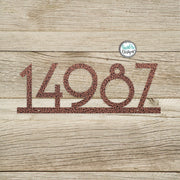 Mid Century 3 or 4 Inch Metal House Number Sign -  Address Number Sign - Modern Address Sign - Retro Style Numbers - MCM Address 3"/ 4" Sign