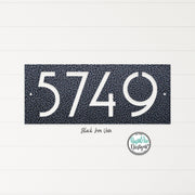 Mid Century Modern Rectangular House Number Sign - Modern Metal Address Sign -Retro Style House Number - MCM Rectangular Address Number Sign