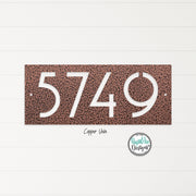 Mid Century Modern Rectangular House Number Sign - Modern Metal Address Sign -Retro Style House Number - MCM Rectangular Address Number Sign