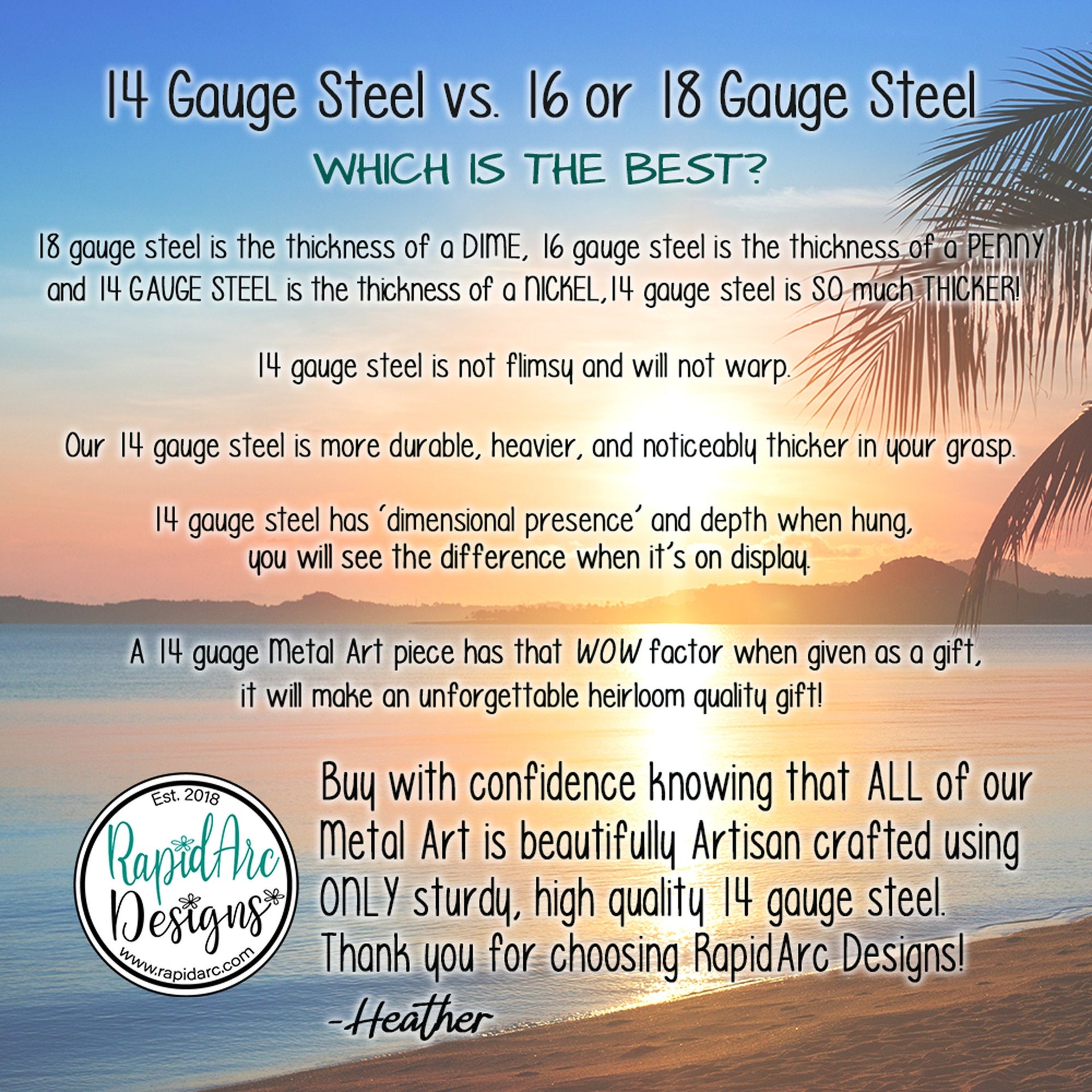 Personalized Sunset Beach Scene Monogram -Metal Beach Sign -Mid Century Modern Font -Custom Name Sign -Outdoor Coastal Decor -Metal Wall Art