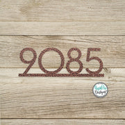 Modern Deco 3 or 4 Inch Metal House Number Sign -  Retro House Number Sign - Mailbox Address Sign - Modern Deco Address Numbers 3"/ 4" Sign