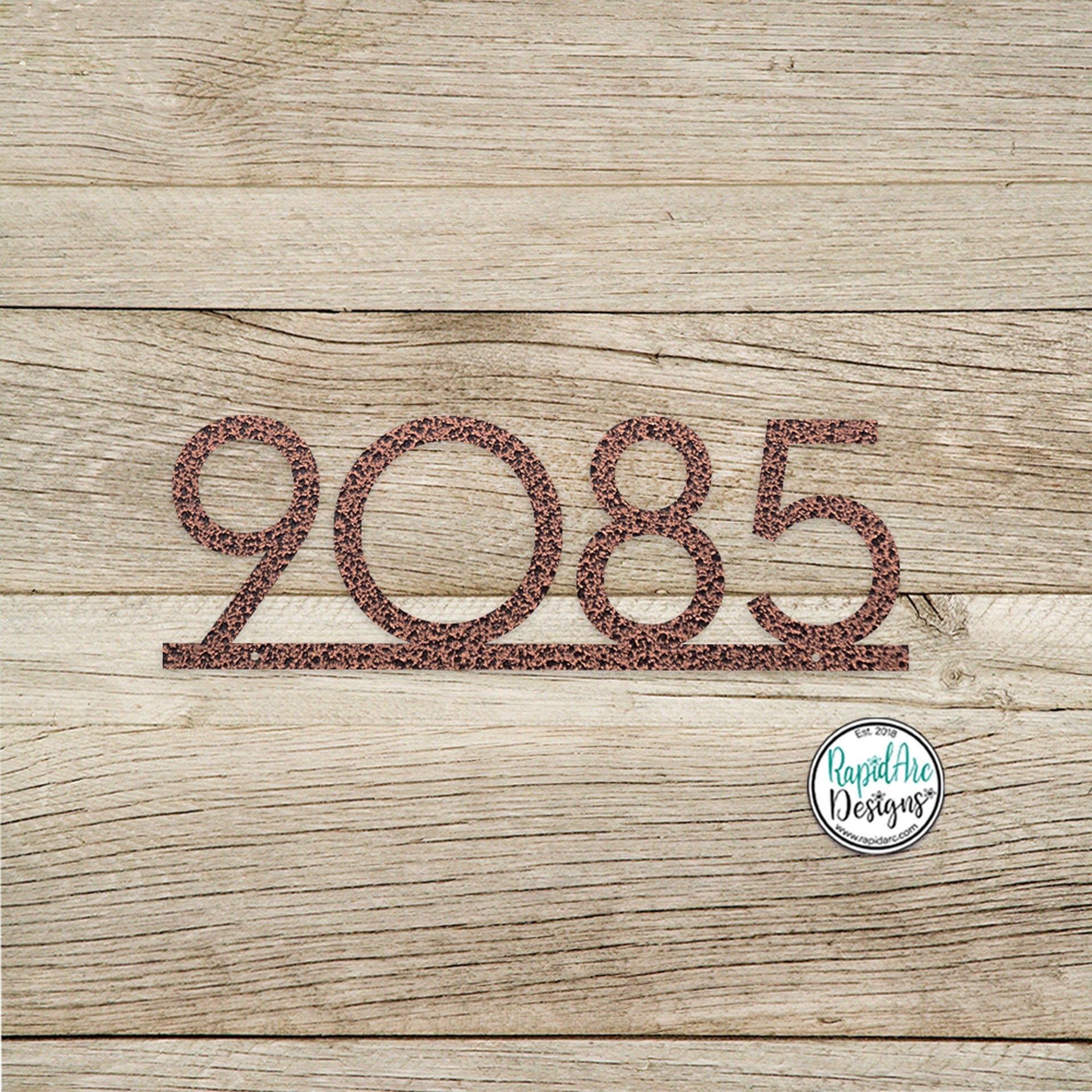 Modern Deco 3 or 4 Inch Metal House Number Sign -  Retro House Number Sign - Mailbox Address Sign - Modern Deco Address Numbers 3"/ 4" Sign