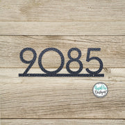 Modern Deco 3 or 4 Inch Metal House Number Sign -  Retro House Number Sign - Mailbox Address Sign - Modern Deco Address Numbers 3"/ 4" Sign