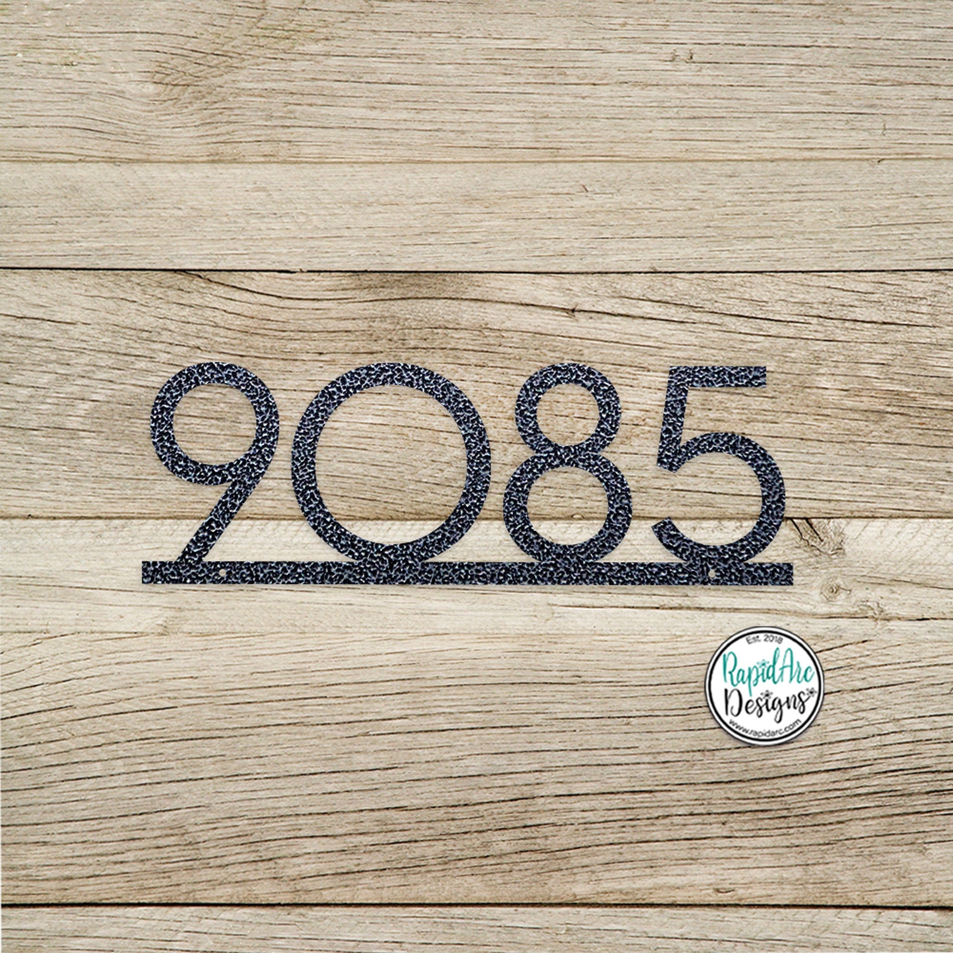 Modern Deco 3 or 4 Inch Metal House Number Sign -  Retro House Number Sign - Mailbox Address Sign - Modern Deco Address Numbers 3"/ 4" Sign