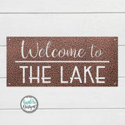 Welcome to the Lake Metal Sign | Mid Century Modern Lake Sign | Lake House Decor | Lakehouse Wall Art | Cottage or Cabin Decor