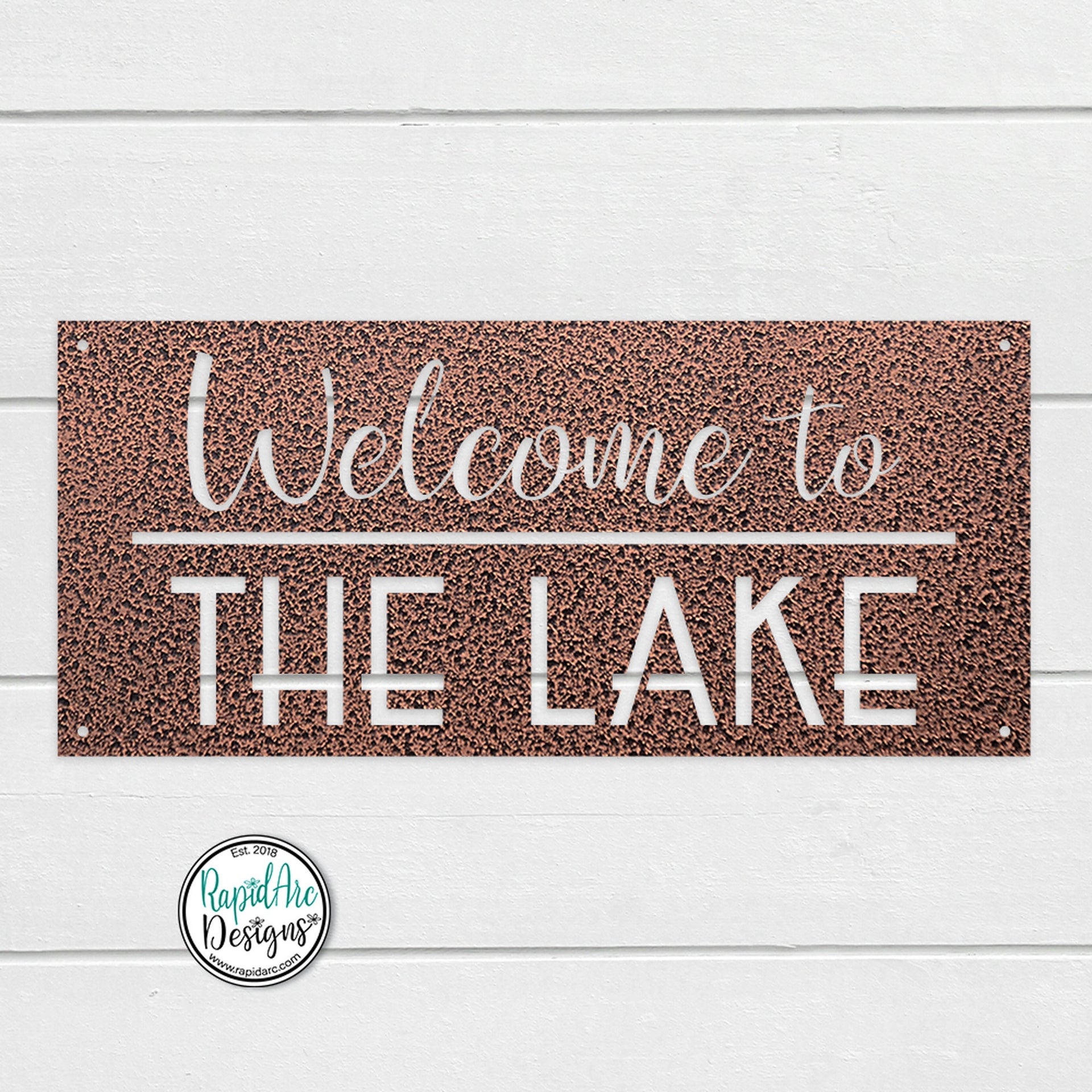 Welcome to the Lake Metal Sign | Mid Century Modern Lake Sign | Lake House Decor | Lakehouse Wall Art | Cottage or Cabin Decor