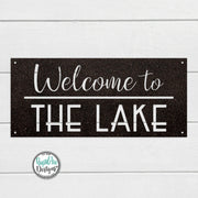 Welcome to the Lake Metal Sign | Mid Century Modern Lake Sign | Lake House Decor | Lakehouse Wall Art | Cottage or Cabin Decor
