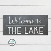 Welcome to the Lake Metal Sign | Mid Century Modern Lake Sign | Lake House Decor | Lakehouse Wall Art | Cottage or Cabin Decor