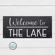 Welcome to the Lake Metal Sign | Mid Century Modern Lake Sign | Lake House Decor | Lakehouse Wall Art | Cottage or Cabin Decor