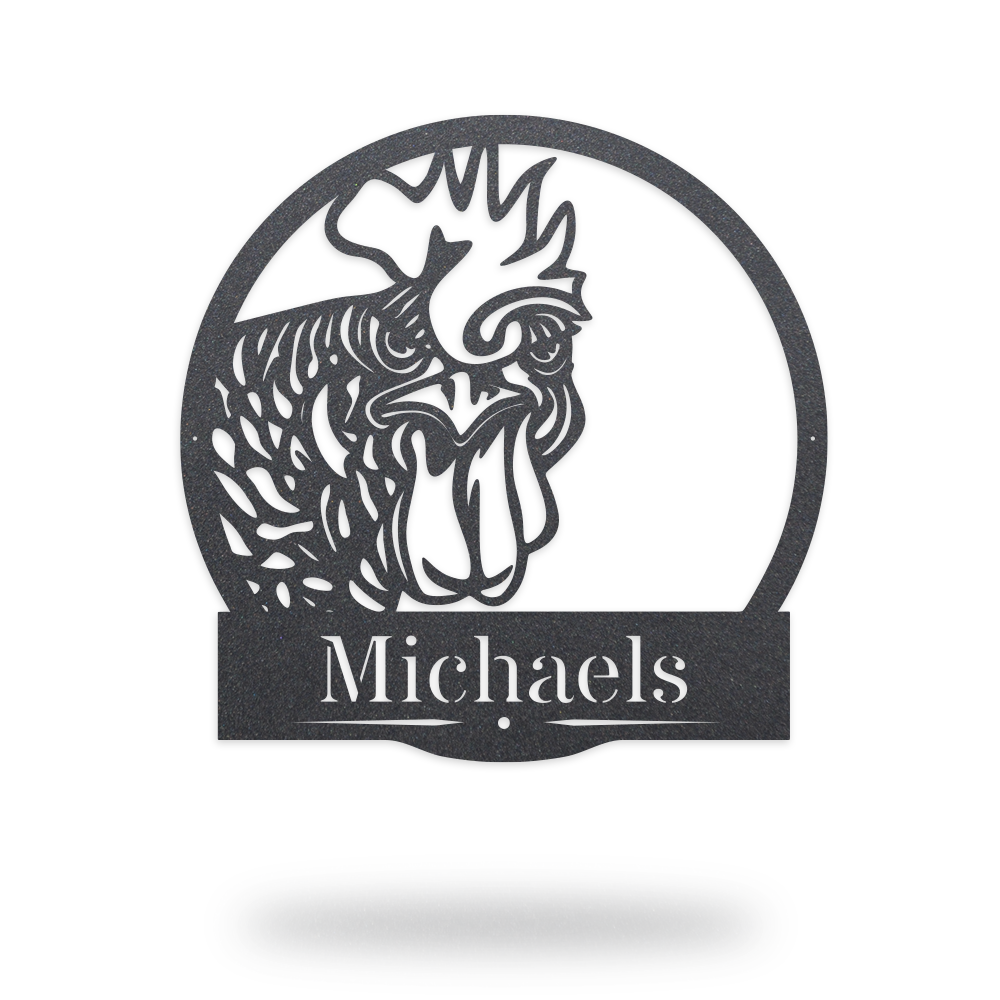 Personalized Rooster Wall Sign