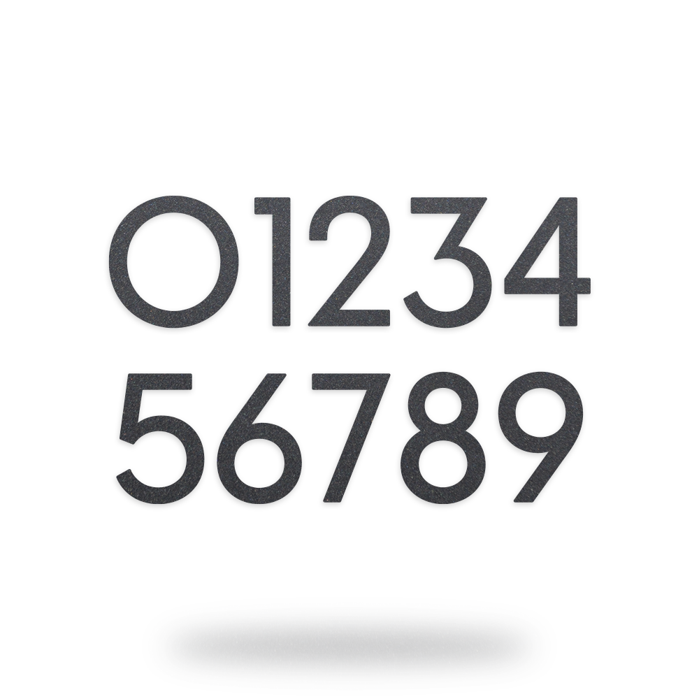 Metal Modern Deco House Numbers - Modern 5", 8" or 12" Individual House Numbers -Retro Home Address Numbers - Modern Deco Numbers Style MC-1