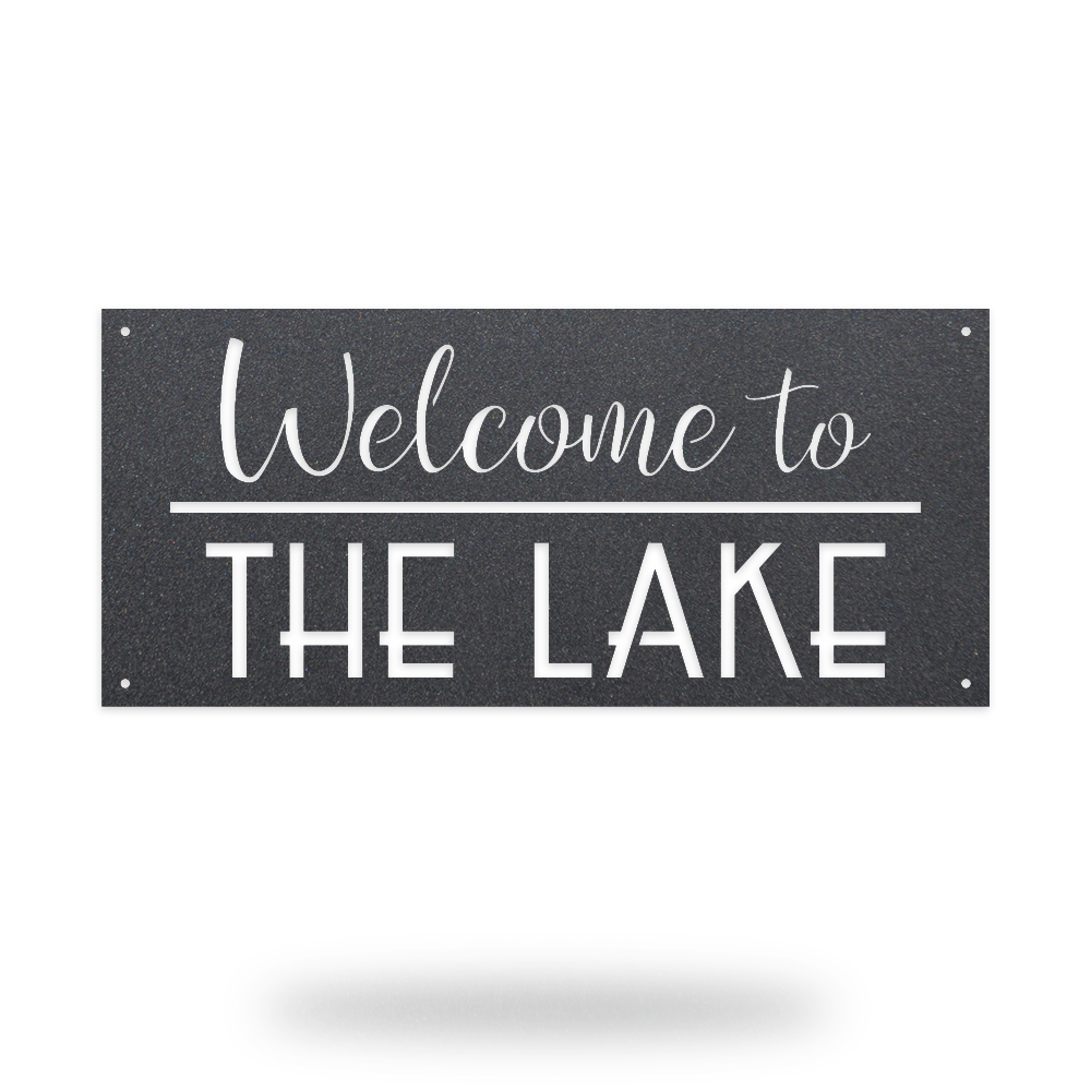 Welcome to the Lake Metal Sign